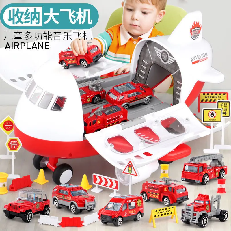 Детская игрушка для хранения самолета пассажирский самолет Ploice Fire Rescue маленьких