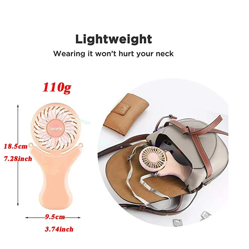 

Mini Neck Fan USB Rechargeable Neckband Lazy Neck Hanging Cooling Fan 2000mAh Battery Desk Fans Handheld Air Cooler Sport Fan80