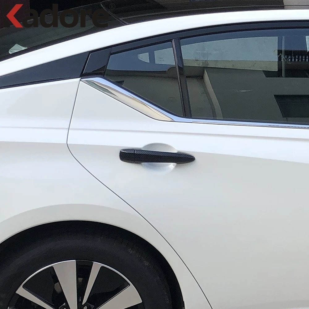 Для Nissan Altima 2019 2020 Обложка боковой дверной ручки из углеродного волокна отделка