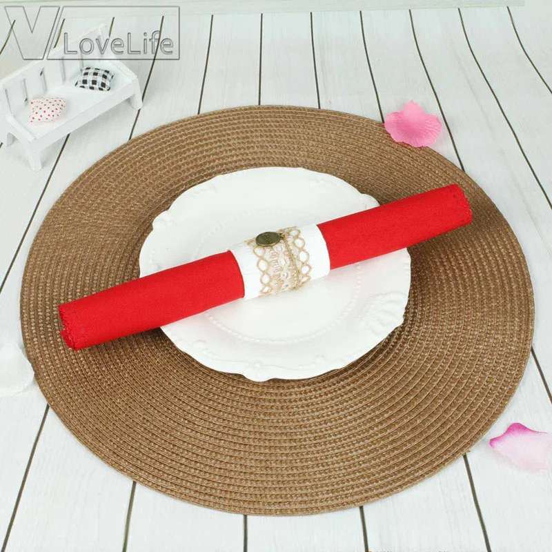 Коврик для стола Плетеный ПП круглый столовая салфетка коврик чаши столовые