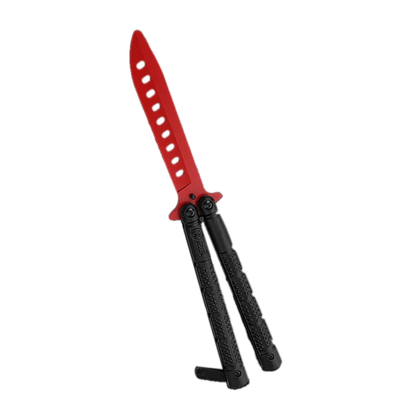 BMBY-226 mm Butterfly Folding Knife Training Practice Tool Trainer Sure Spring Latch Butterfly Training Knife No Edge