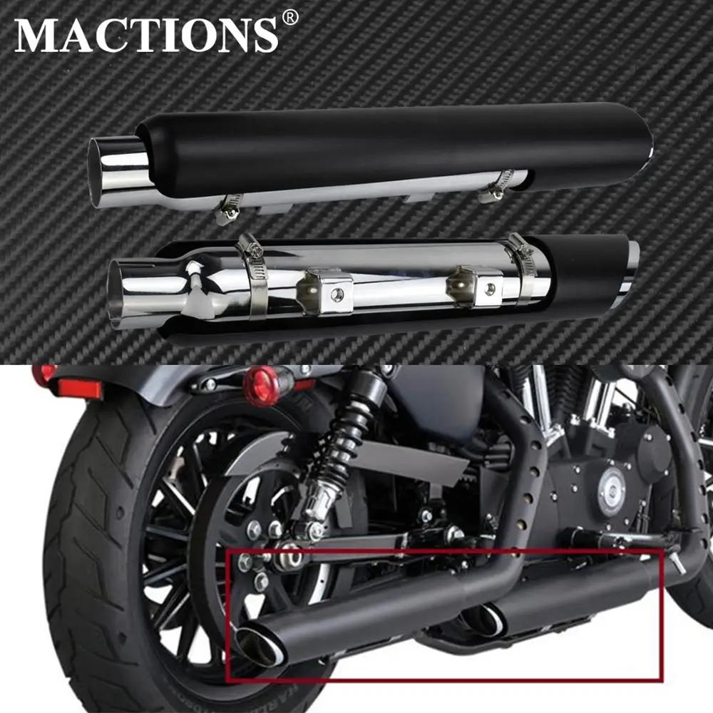 Глушители выхлопных газов Mactions Shortshots, черные выхлопные трубы для Harley Sportster 2014-2021 2022 48 72 883 Superlow XL Iron Models