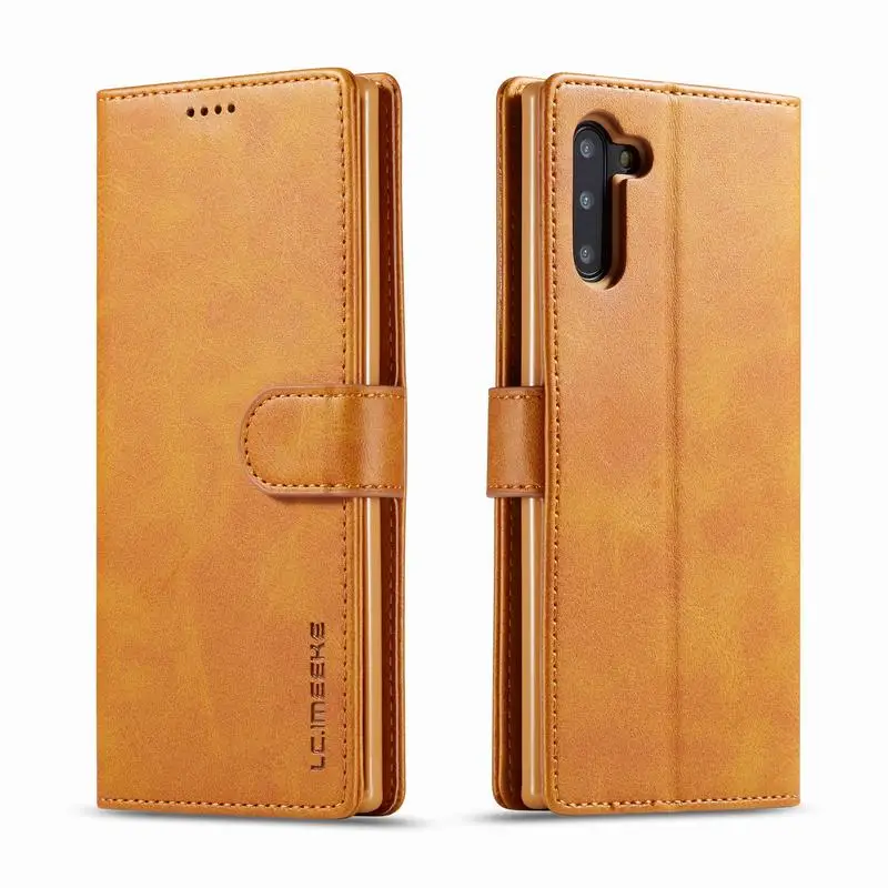 Note10+ кожаный чехол для samsung Galaxy Note 10 Plus, чехол, откидная крышка, samsung Note 10 Plus 5G, чехол, кошелек, магнитный, роскошный чехол - Цвет: yellow