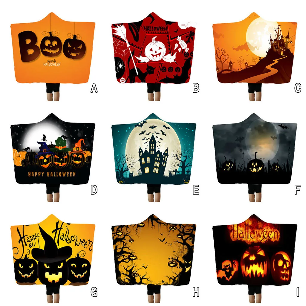 Хэллоуин декоративная Тыква с капюшоном Одеяло плащ-накидка одеяло кондиционер