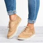 Женские туфли-оксфорды на плоской платформе, Размеры 35-43