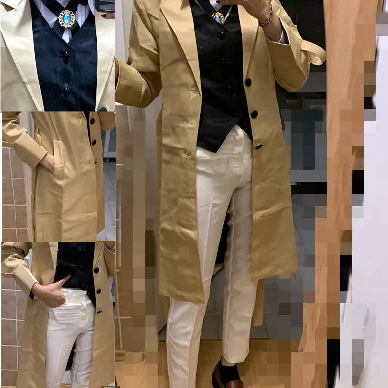 Anime Bungo Stray Dogs Dazai Osamu Cosplay Costume Long Jacket Coat Suit Adult Men Windbreaker Halloween Christmas clothing |