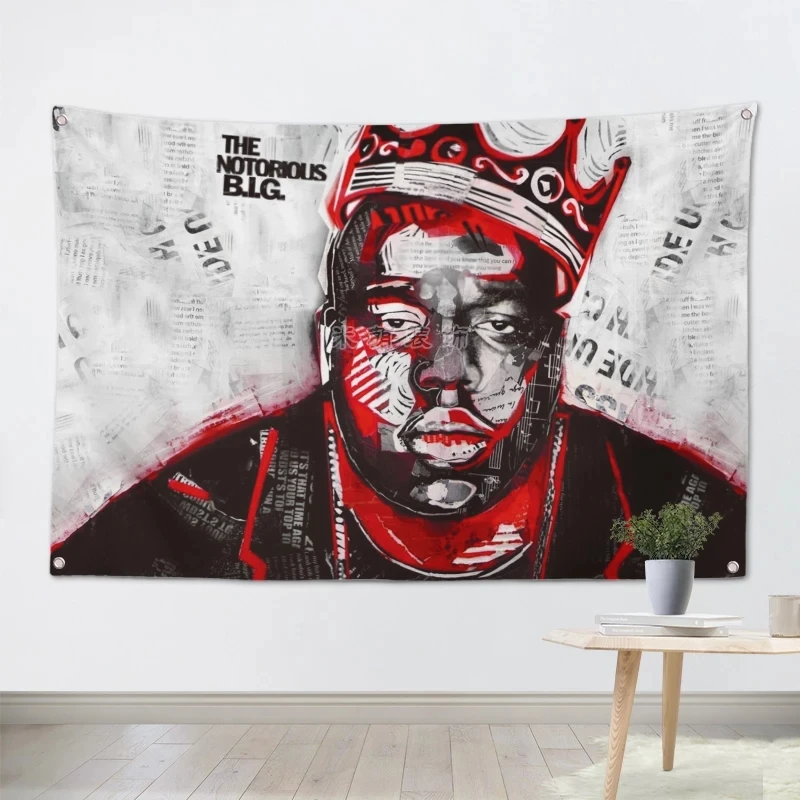 Знаменитость b. I.g Pop Rock постер музыкальной группы тканевый Флаг Баннер Висячие