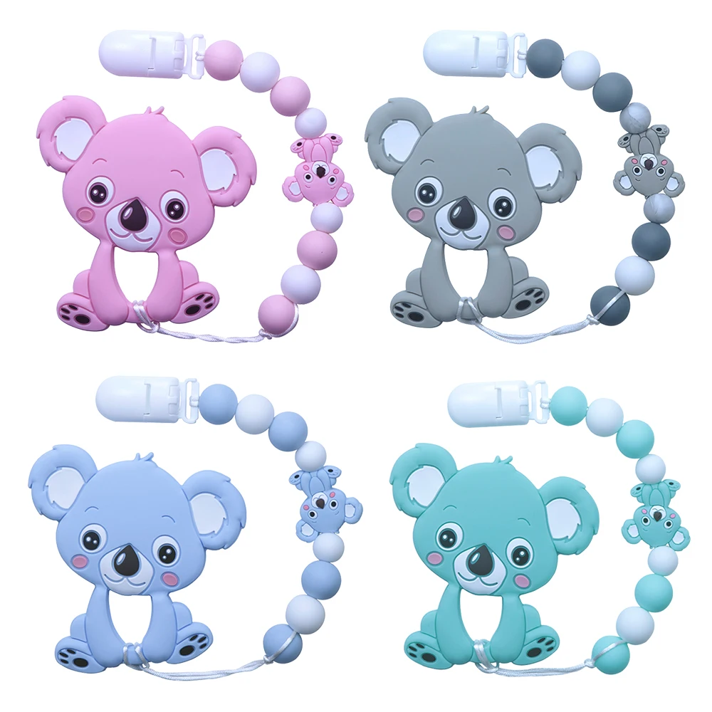 BOBO.BOX Детская Соска с зажимом цепочка мультяшная Коала Сова лошадь печенье