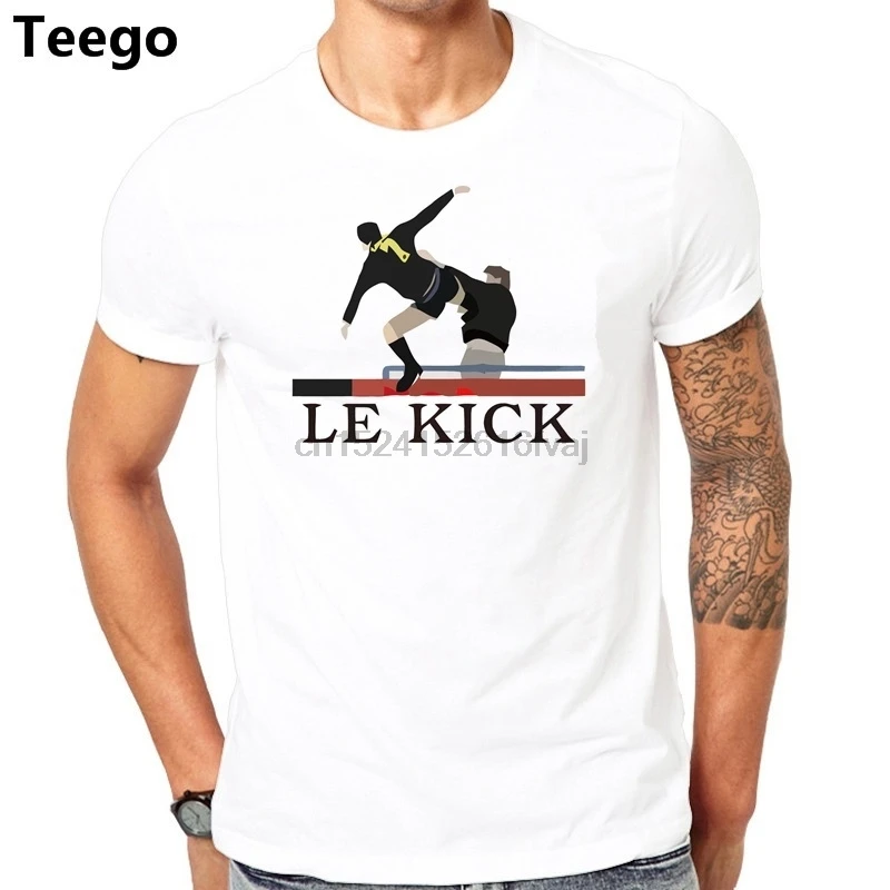 

Le Kick Jy Cantona Funny Short Sleeve T-Shirt Cotton Men T Shirt New