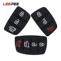 leepee car key shell 34 buttons remote car key rubber button pad key case cover for hyundai ix35 ix45 auto replacement parts