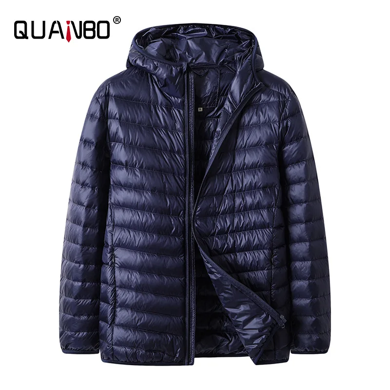 

Plus Size 5XL 6XL 7XL 8XL Men's Lightweight Water-Resistant Packable Hooded Puffer Jacket 2021 New Men Casual Loose Fat Jacket