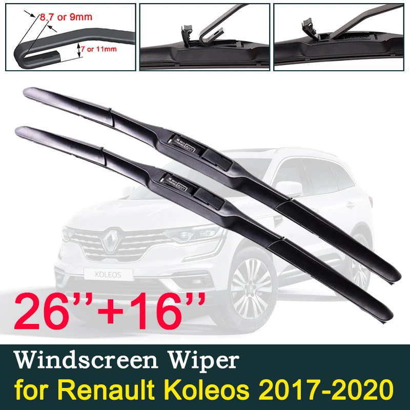 

Car Wiper Blades for Renault Koleos 2017 2018 2019 2020 Samsung QM6 MK2 Front Windscreen Windshield Wipers Styling Accessories