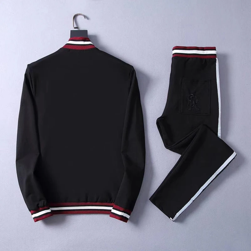 

set BILLIONAIRE Sportswear men 2021 winter thick new Fashion Cardigan cotton zipper outdoor embroidery quality big size M-3XL