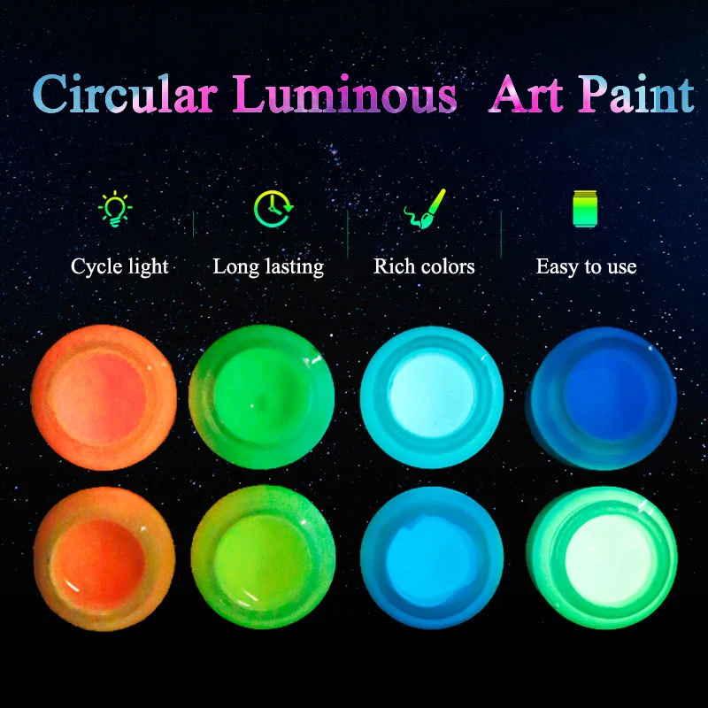Новинка 20 г светится в темноте акриловая Люминесцентная краска яркий пигмент DIY