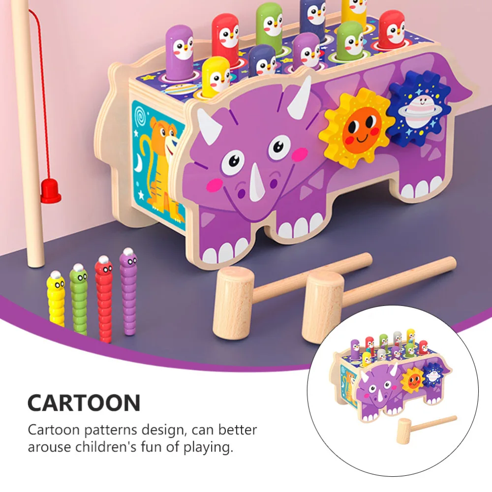 

1Set Kids Multifunction Knocking Wooden Game Education Plaything