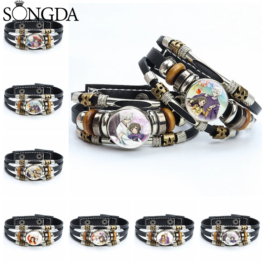 

Kamisama Kiss Kamisama Love Anime Bracelet Leather Bracelet Multilayer Wristband Tomoe Momozono Nanami Glass Dome Cartoon Jewely