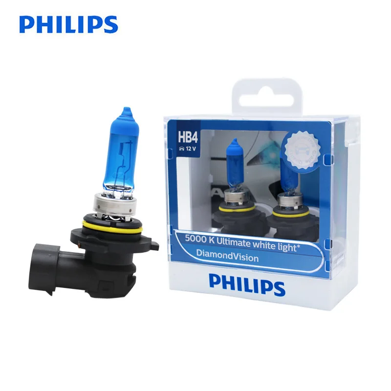 Philips 9006 HB4 12V 55W Diamond Vision 5000K ксеноновая белая Автомобильная галогенная