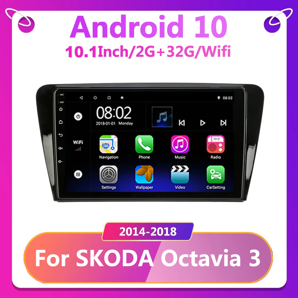 Автомагнитола 2DIN мультимедийный плеер на Android 10 1 0 дюйма GPS-навигация для Volkswagen SKODA