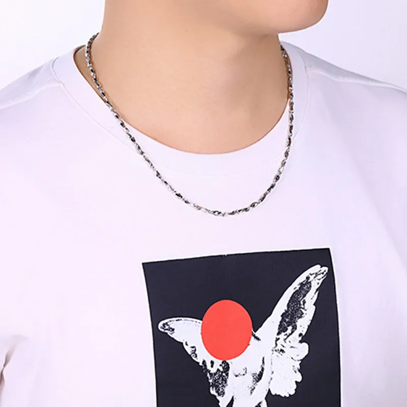 

Lo Paulina 100% 925 Sterling Silver Men Ingot Chain Necklace 45cm New Design Gifts LP21030403