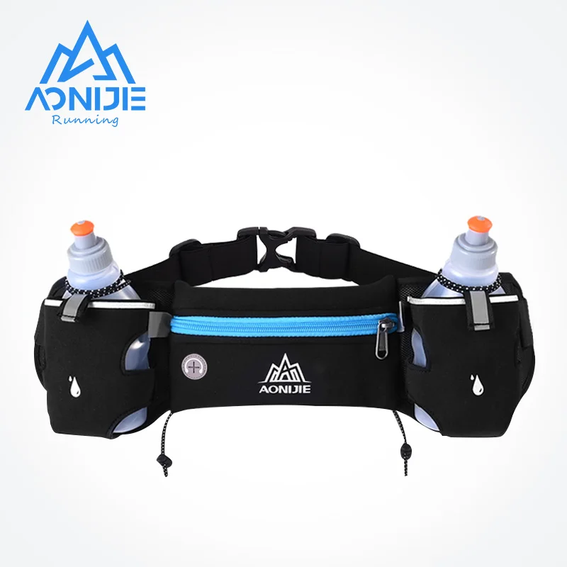 

AONIJIE E834 Marathon Jogging Cycling Running Hydration Belt Waist Bag Pouch Fanny Pack Phone Holder with 250ml Water Bottles