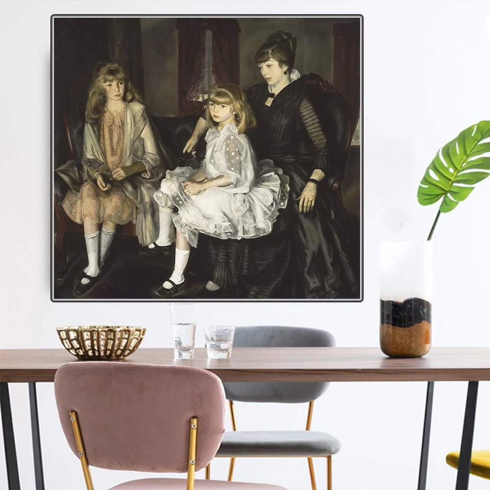 

Citon George Bellows《Emma and Her Children,1923》Canvas Art Oil Print Painting Artwork Picture Modern Wall Decor Home Decoration