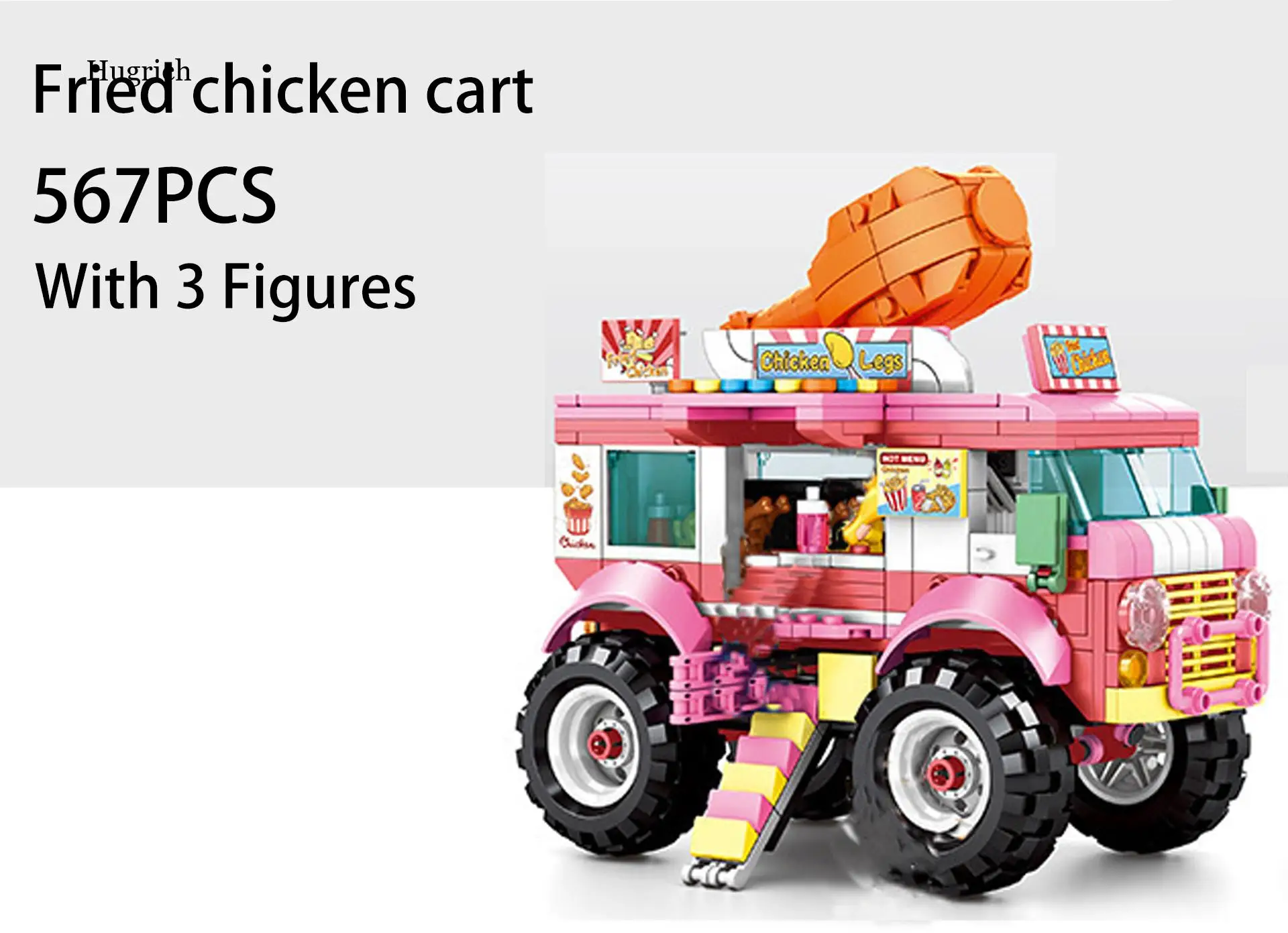 

City Street View Series Food/ice Cream/coffee Shop Building Blocks Set Selling Turcks Car Funny Figures Children Toys for Girls