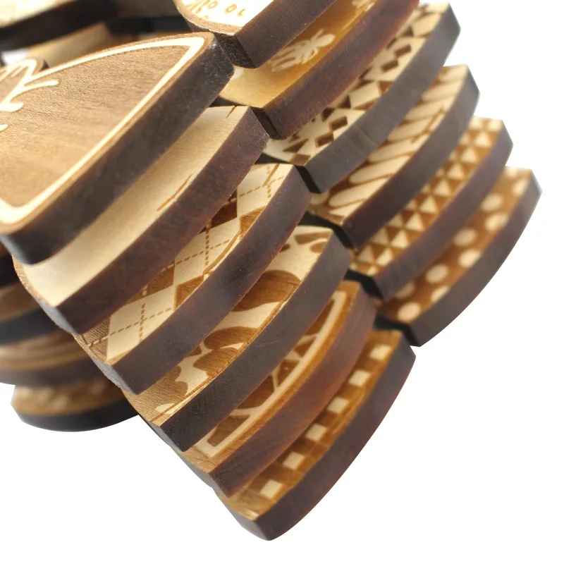 Оригинальный деревянный галстук-бабочка для мужчин модный резной цветочный