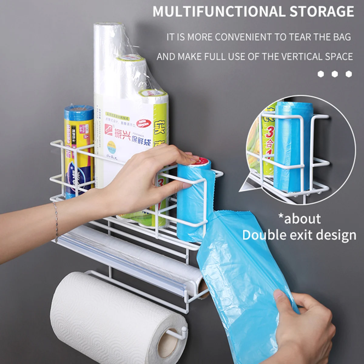 

Держатель пищевой пленки для кухонного холодильника, Многофункциональный Органайзер