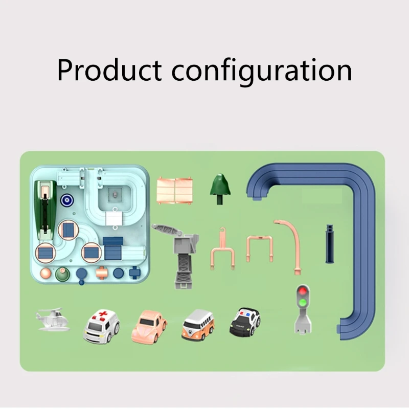 

2021 New Kids Pretend Rail Track Multifunctional Accessories Educational Play Adventure Table Toy Best Gift