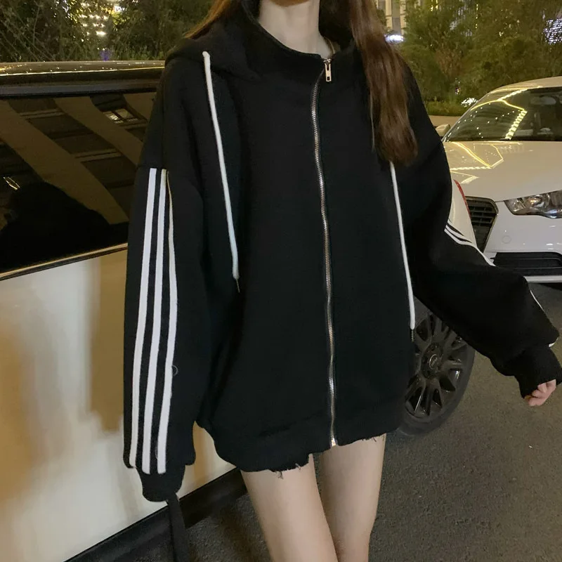 

Coat women 2021 new autumn/winter dress hundred student zip-up sweatshirt thick plush sports cardigan baseball shirt