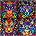 Картина из страз FIYO 5D с изображением животных, Лев, тигр, сова, квадратная Алмазная вышивка, мозаичная картина, вышивка крестиком, украшение сделай сам