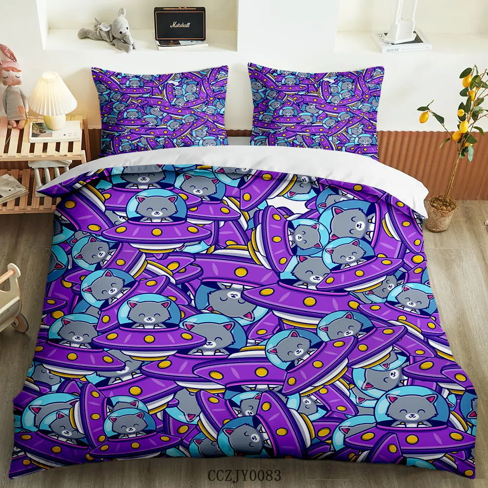 

Doodling Fashion Cartoon Room decoration Bedding Set Adult Children Duvet Quilt Cover Pillowcase Boy Girl King Queen size 2/3pcs