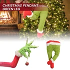 Новогодние и рождественские украшения для новогодней елки, пушистый милый зеленый венок, ручка эльфа, аксессуары для украшения домашней вечеринки, Прямая поставка