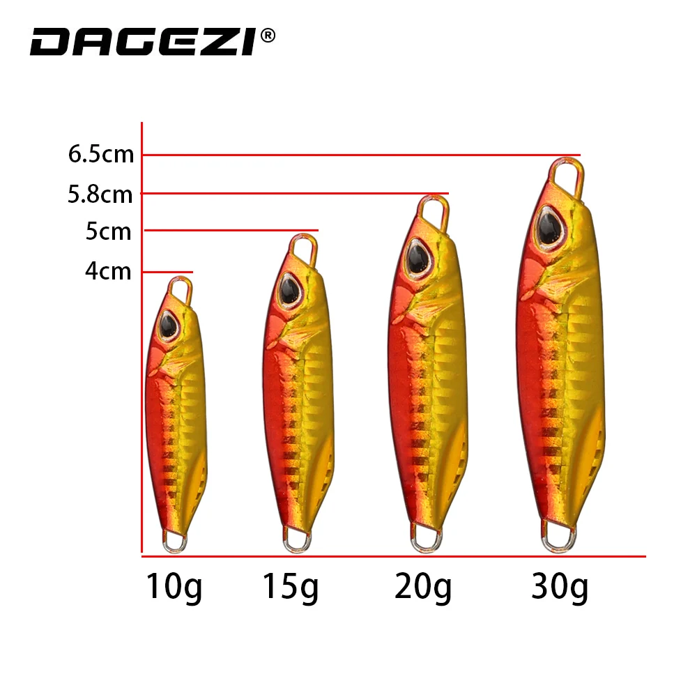 DAGEZI металлическая морская приманка для джиггинга со свинцовой головкой жесткая