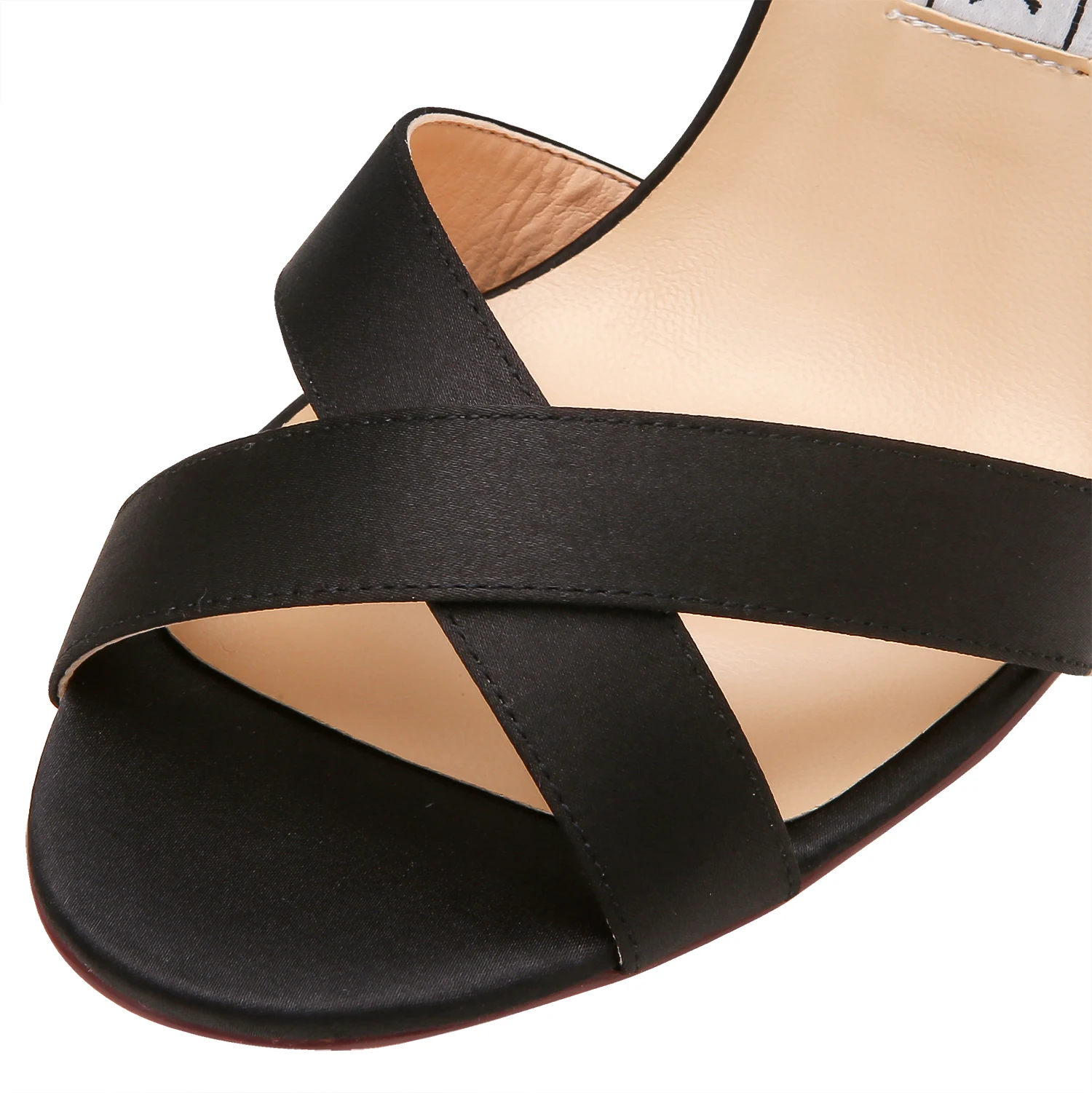 Летние босоножки Женская обувь на высоком каблуке Цвет Черный С открытым носком