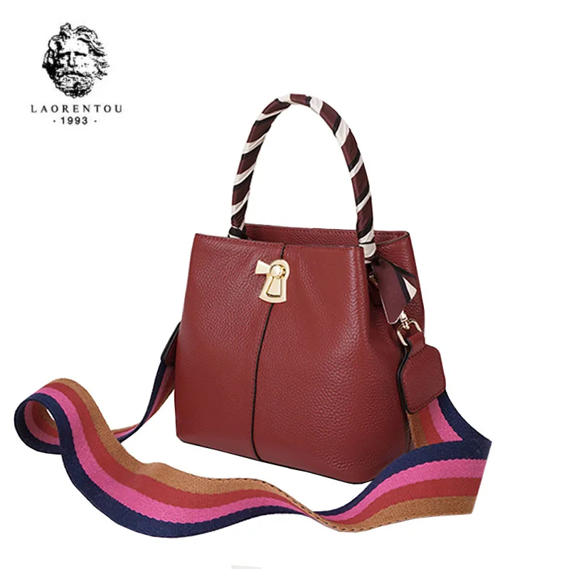 

LAORENTOU Women Genuine Leather bag fashion designer bag famous brand women bag luxury handbags women bags leather shoulder bag