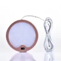 Rose Gold Ультра-тонкий DC 12V Светодиодный свет шкафа ручная волна активированная мебель гардеробный свет инфракрасный датчик умная Светодиодная лампа с направленным вниз освещением - Цвет: Rose Gold