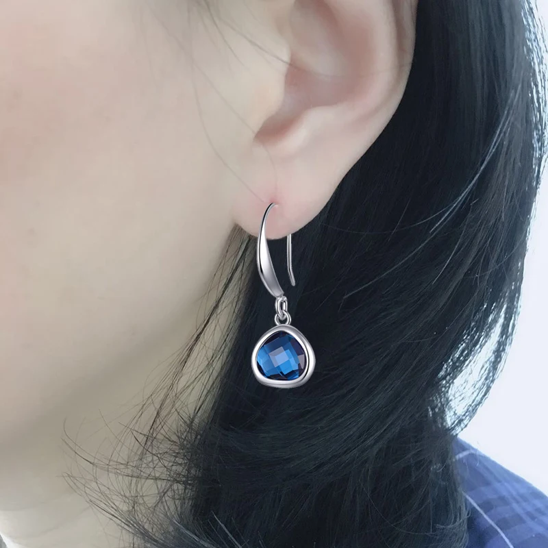 Женские Висячие серьги MAIKALE простые синие и зеленые подвески с австрийским