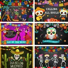 Mehofond фон для фотосъемки День мертвых Fiesta вечерние мексиканская черный стены День рождения Декор для студийной съемки с изображением штурвала