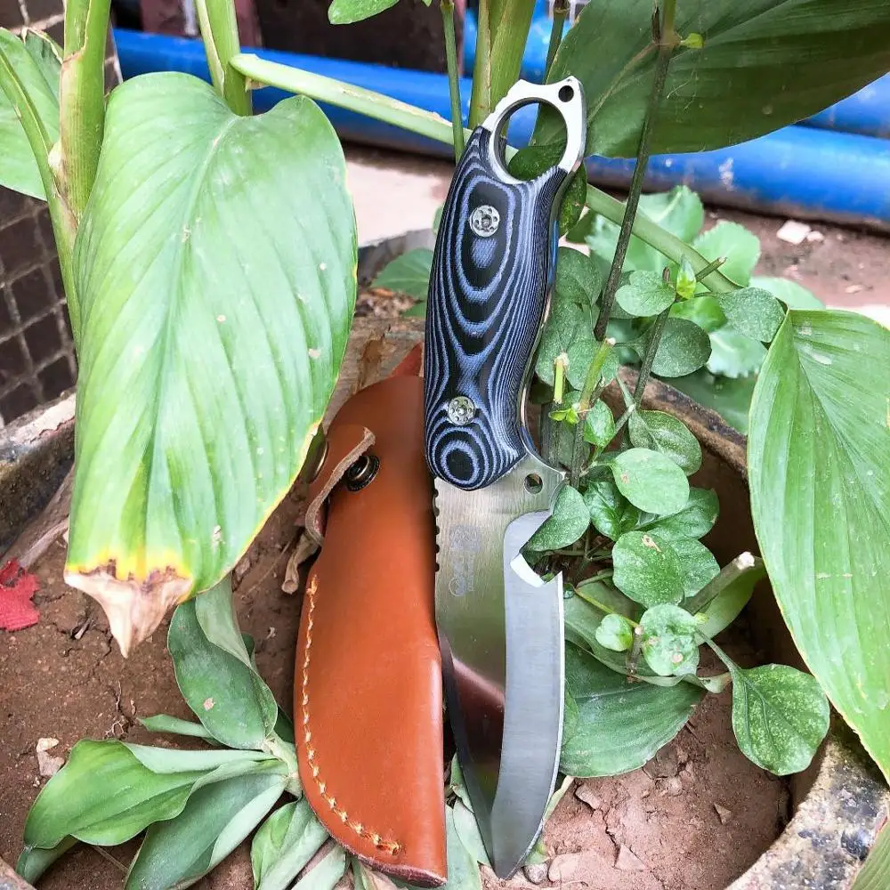 Охотничий прямой нож тактический Фиксированный Клинок с стальной головкой и