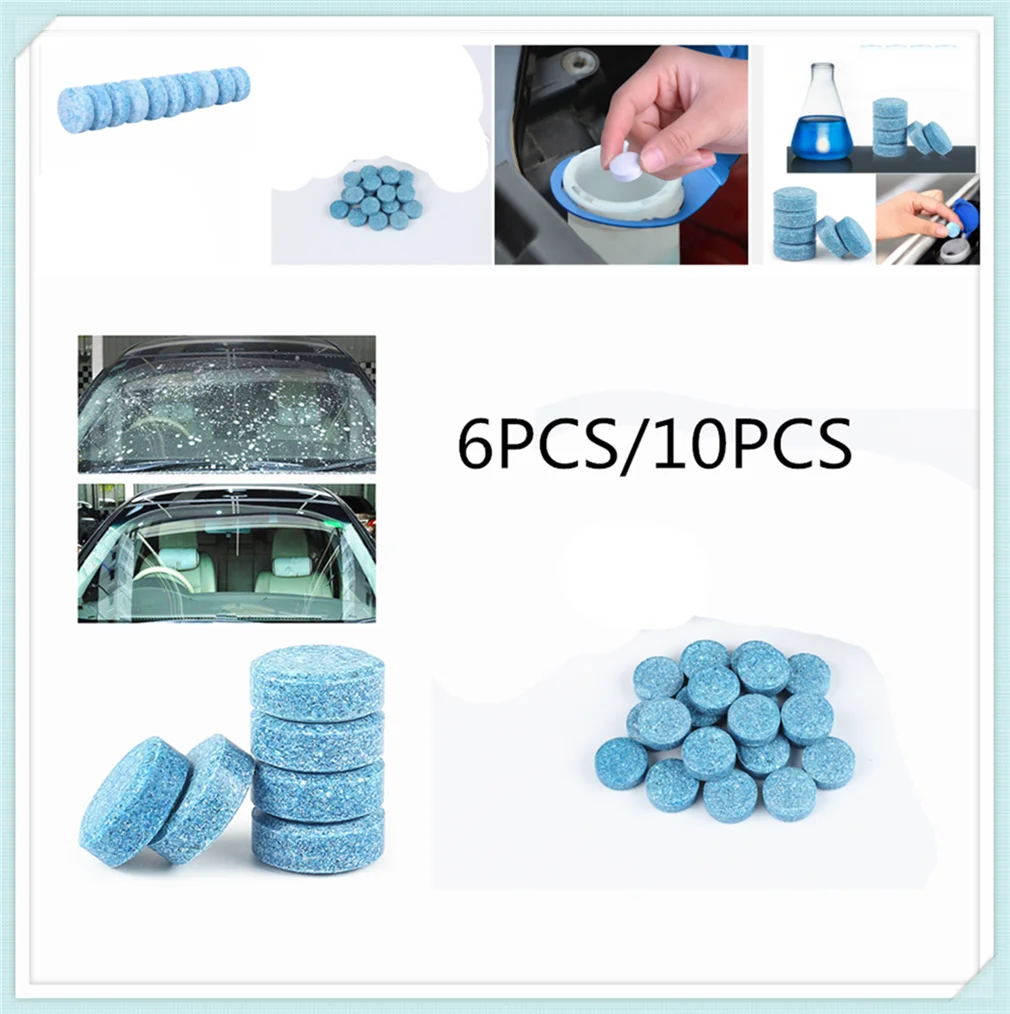 Мощный концентрат для очистки лобового стекла автомобиля шипучие таблетки дома