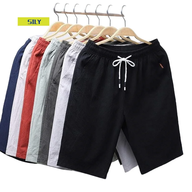

2021 Summer Mens Casual Shorts Cotton Male Short homme Brand Clothing Solid Men's Shorts 5XL