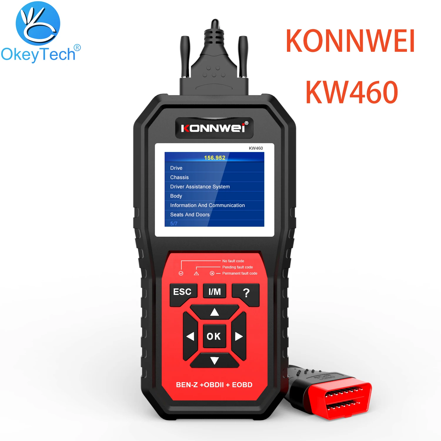 KONNWEI KW460 Car Tester For Mercedes-Benz OBD II +EOBD Scanner Diagnostic Instrument Detection Car Scanner Diagnostic  ELM327