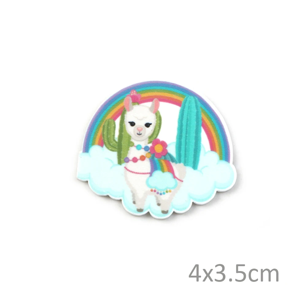 Радужная милая девочка акриловая плоская смола сделай сам пришивной бант