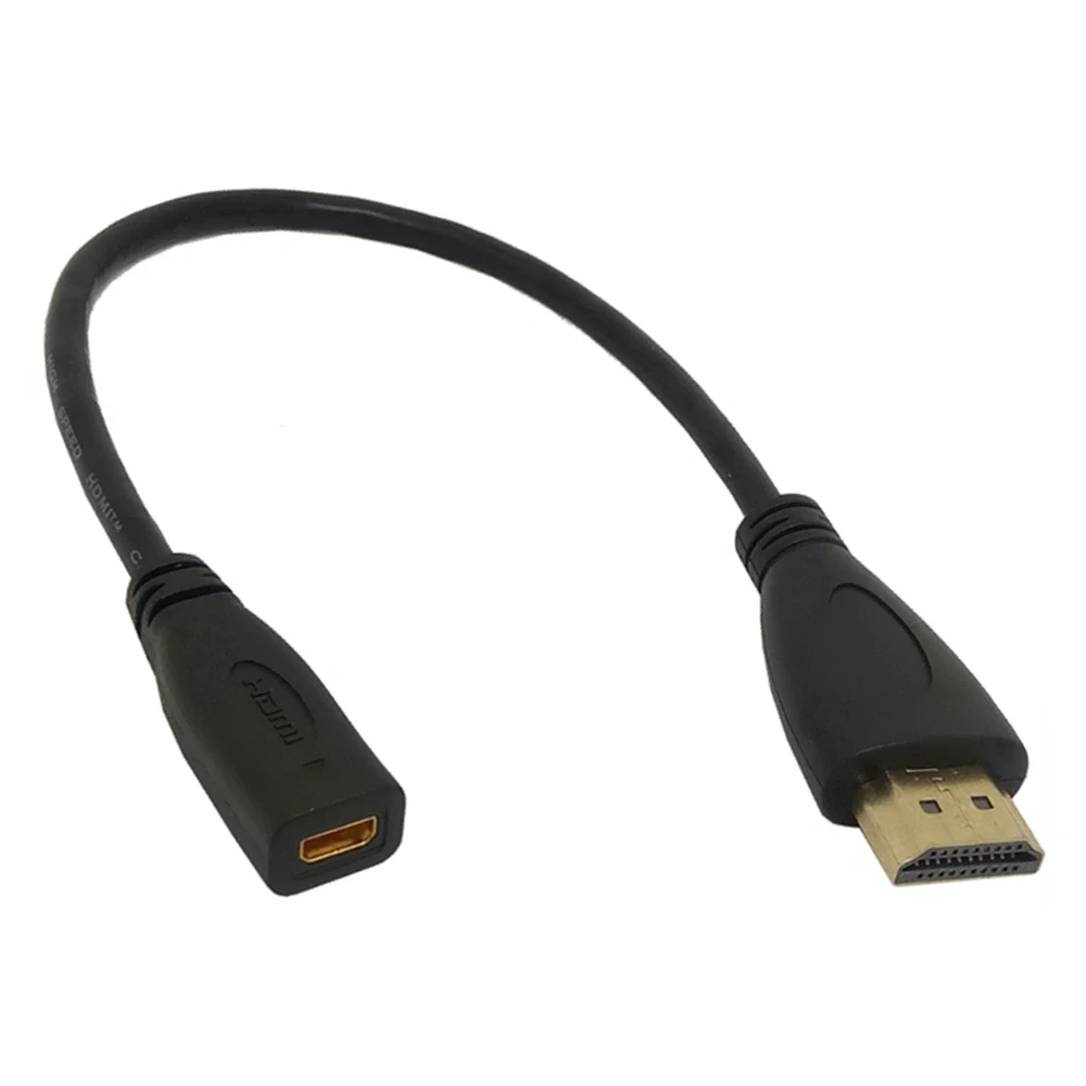 

High Quality Micro HD- compatible to HDTV Extension Connector Micro HD Socket Female to HD Male adapter Cable 20cm/0.2m