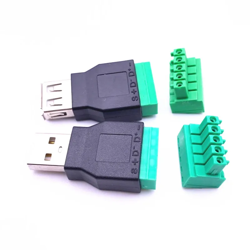 5 шт./лот USB папа к винту 5pin разъем или гнездо клеммные разъемы|Соединители| |