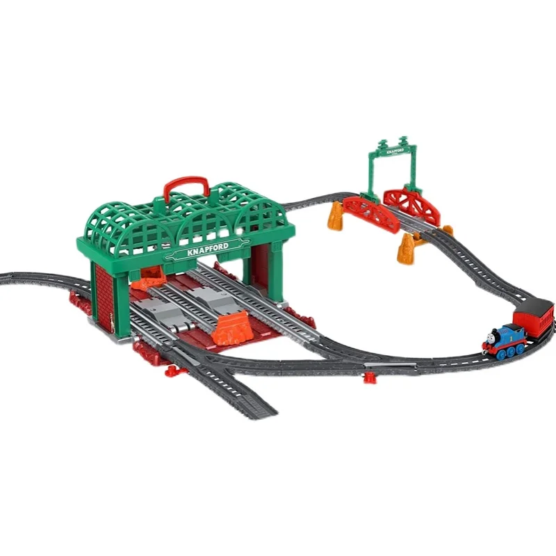 Thomas and Friends Metal Engine Knapford Station DIy Assembled Track Train Toy Set Boy Educational Christmas Gift GHK74 | Игрушки и