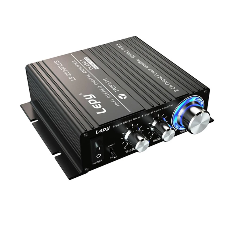 Lepy LP- Plus 2CH автомобильный усилитель цифровой плеер 2X50 Вт HIFI стерео аудио усилитель высокой мощности для домашнего мультимедиа AUX EU штекер