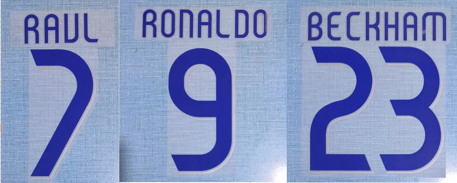2006-2007 home raul ronaldo beckham nameset patch badge | Stamps