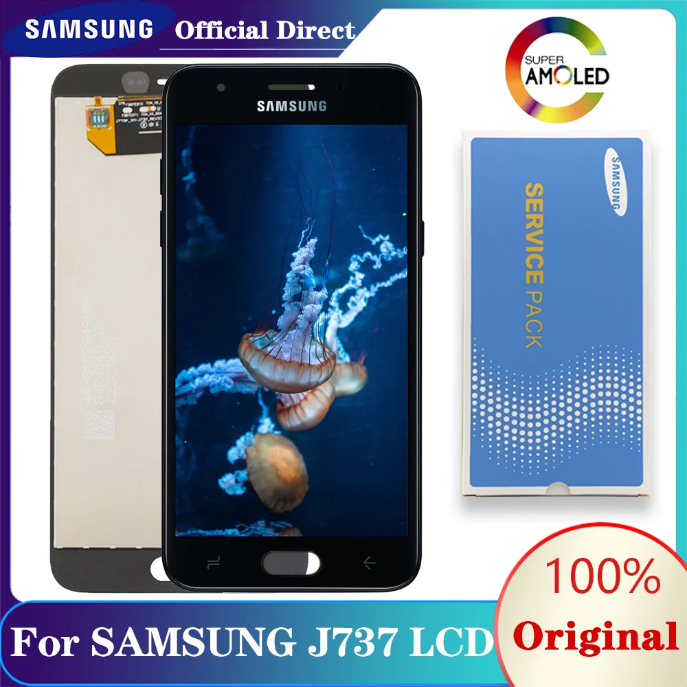 Оригинальный 5 ''Super AMOLED ЖК-дисплей дигитайзер Замена для Samsung Galaxy J7 2018 J737 LCD J737A